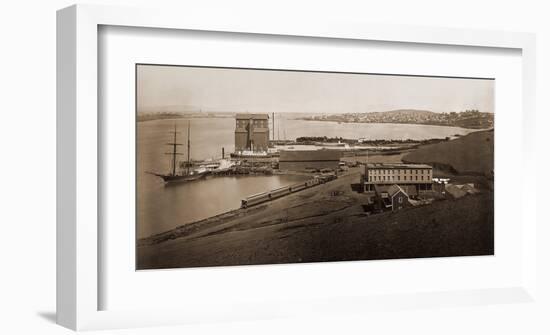 City of Vallejo, California, from South Vallejo, 1870-Carleton Watkins-Framed Art Print