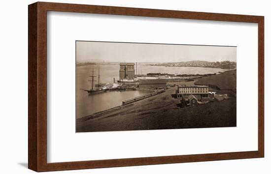 City of Vallejo, California, from South Vallejo, 1870-Carleton Watkins-Framed Art Print