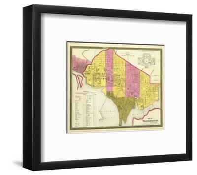 City Of Washington D C C 1846 Art Print By Samuel Augustus Mitchell Art Com