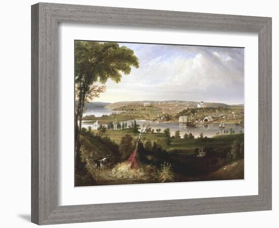 City of Washington, Dc from Beyond the Navy Yard-George Cooke-Framed Giclee Print