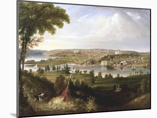 City of Washington, Dc from Beyond the Navy Yard-George Cooke-Mounted Giclee Print