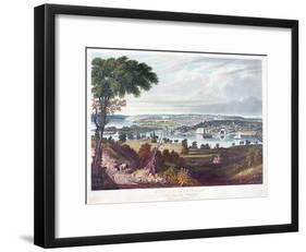 City of Washington from Beyond the Navy Yard, by William James Bennett (1787-1844) C.1834-George Cooke-Framed Giclee Print
