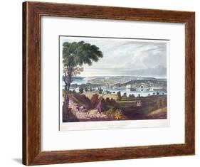 City of Washington from Beyond the Navy Yard, by William James Bennett (1787-1844) C.1834-George Cooke-Framed Giclee Print
