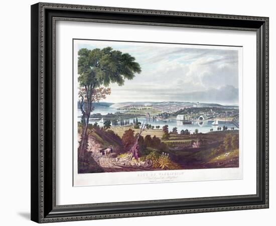 City of Washington from Beyond the Navy Yard, by William James Bennett (1787-1844) C.1834-George Cooke-Framed Giclee Print