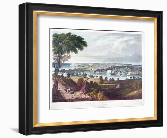 City of Washington from Beyond the Navy Yard, by William James Bennett (1787-1844) C.1834-George Cooke-Framed Giclee Print