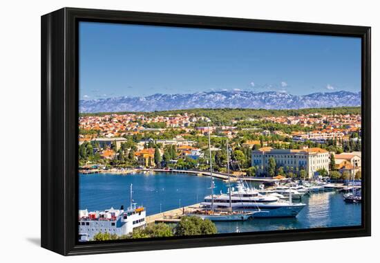 City of Zadar Harbor and Velebit Mountain-xbrchx-Framed Premier Image Canvas