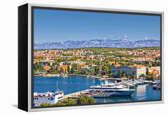 City of Zadar Harbor and Velebit Mountain-xbrchx-Framed Premier Image Canvas