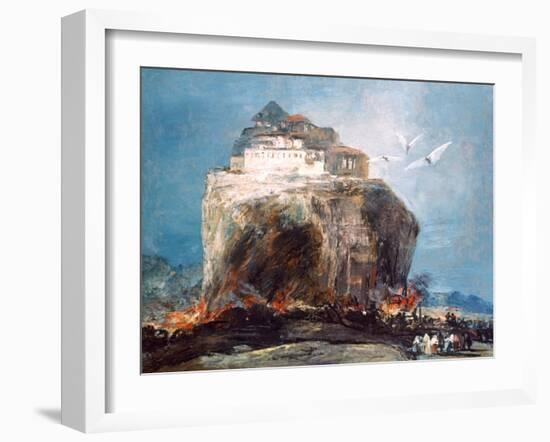 City on the Rock, C1878-1918-Eugenio Lucas Villamil-Framed Giclee Print