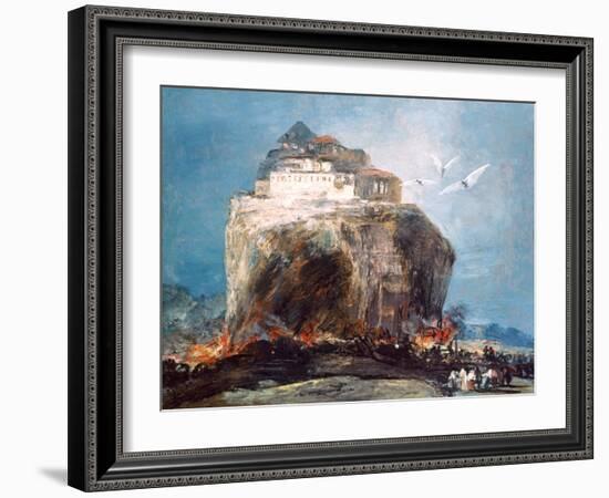 City on the Rock, C1878-1918-Eugenio Lucas Villamil-Framed Giclee Print