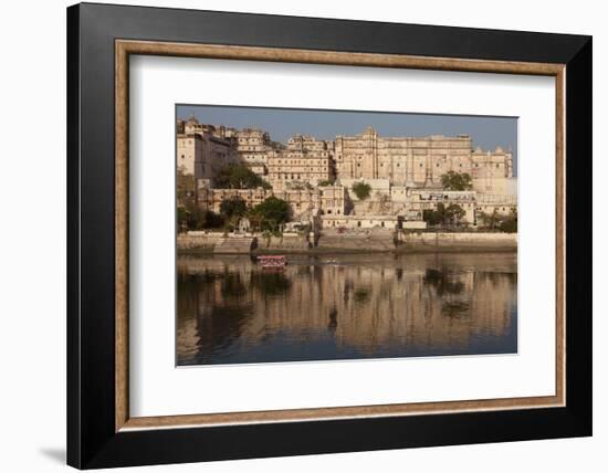 City Palace Museum in Udaipur Seen from Lake Pichola, Udaipur, Rajasthan, India, Asia-Martin Child-Framed Photographic Print