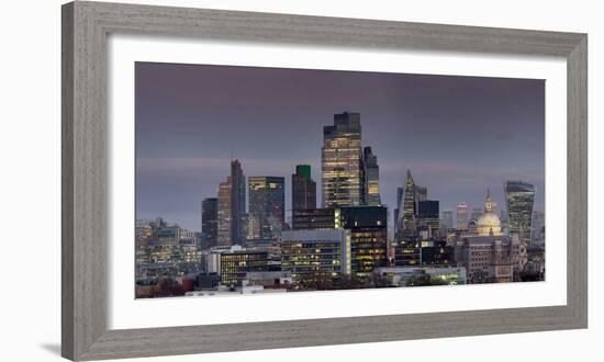 City panorama from Post Building 2023, London, England, United Kingdom, Europe-Charles Bowman-Framed Photographic Print