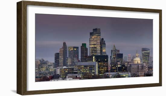 City panorama from Post Building 2023, London, England, United Kingdom, Europe-Charles Bowman-Framed Photographic Print