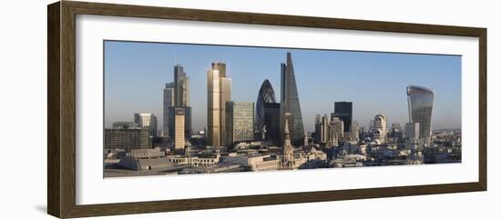 City Panorama from St. Pauls, London, England, United Kingdom-Charles Bowman-Framed Photographic Print