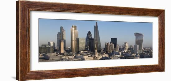 City Panorama from St. Pauls, London, England, United Kingdom-Charles Bowman-Framed Photographic Print