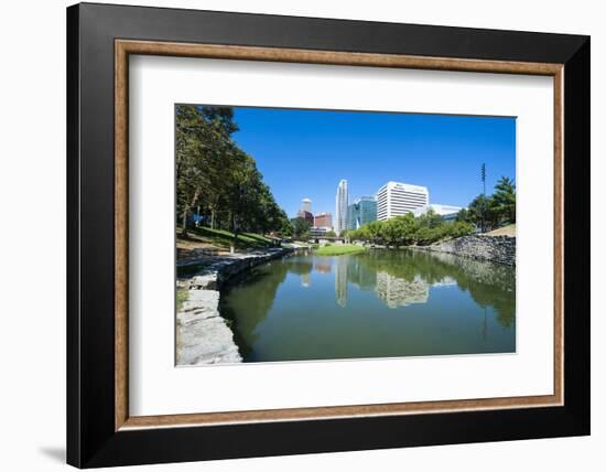 City Park Lagoon with Downtown Omaha, Nebraska, Usa-Michael Runkel-Framed Photographic Print