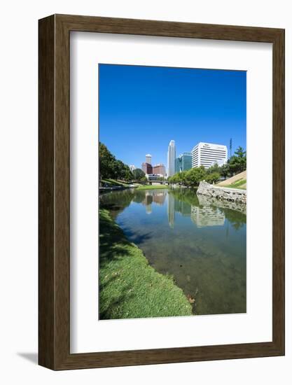 City Park Lagoon with Downtown Omaha, Nebraska, Usa-Michael Runkel-Framed Photographic Print