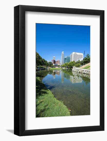 City Park Lagoon with Downtown Omaha, Nebraska, Usa-Michael Runkel-Framed Photographic Print