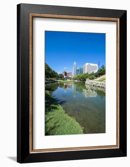 City Park Lagoon with Downtown Omaha, Nebraska, Usa-Michael Runkel-Framed Photographic Print