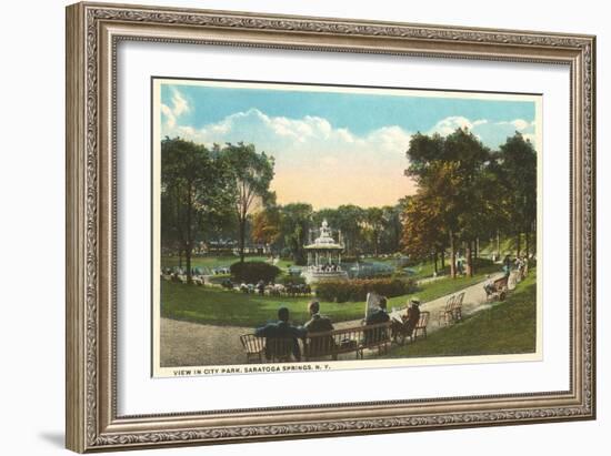 City Park, Saratoga Springs, New York-null-Framed Art Print