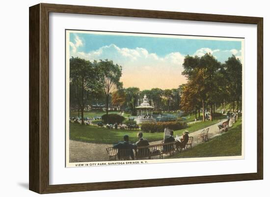 City Park, Saratoga Springs, New York-null-Framed Art Print