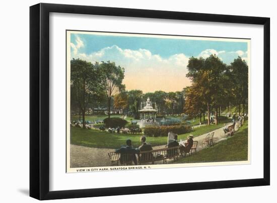 City Park, Saratoga Springs, New York-null-Framed Art Print