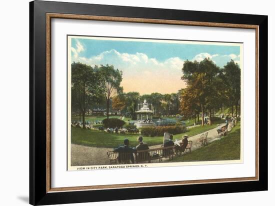 City Park, Saratoga Springs, New York-null-Framed Art Print