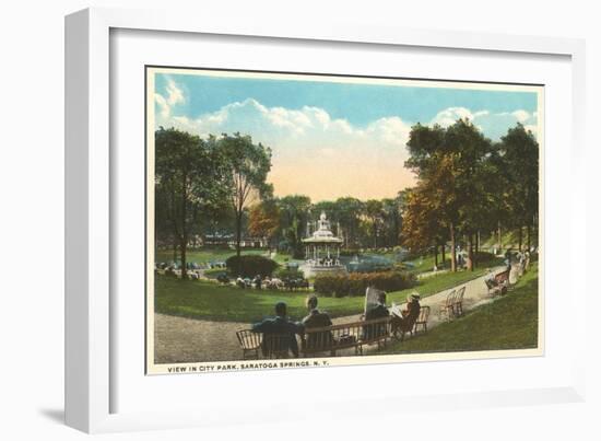 City Park, Saratoga Springs, New York-null-Framed Art Print