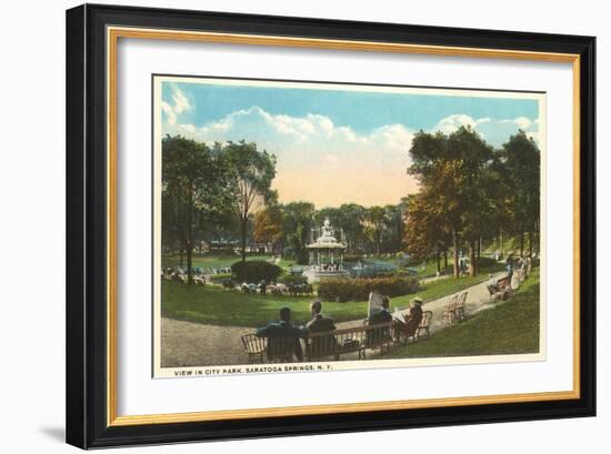 City Park, Saratoga Springs, New York-null-Framed Art Print