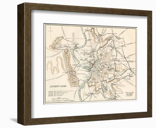 City Plan of Ancient Rome-null-Framed Giclee Print