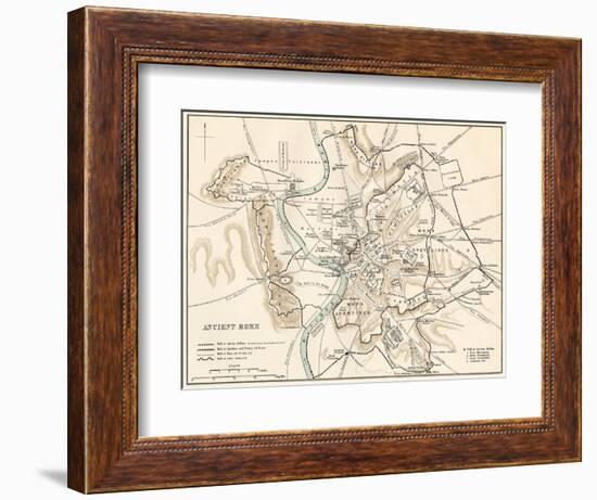 City Plan of Ancient Rome-null-Framed Giclee Print