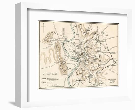 City Plan of Ancient Rome-null-Framed Giclee Print