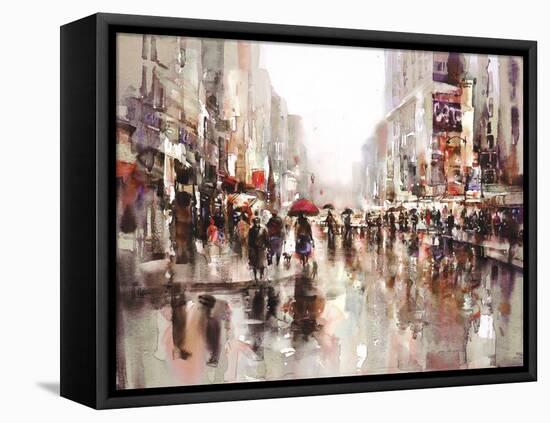 City Rain 2-Brent Heighton-Framed Stretched Canvas