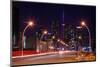 City Road Leading to CN Tower-null-Mounted Art Print