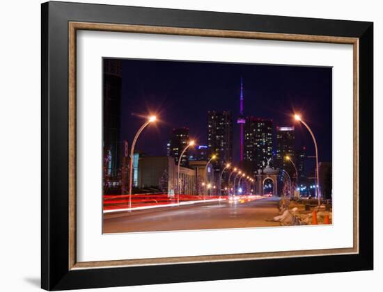 City Road Leading to CN Tower-null-Framed Art Print