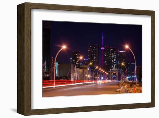 City Road Leading to CN Tower-null-Framed Art Print