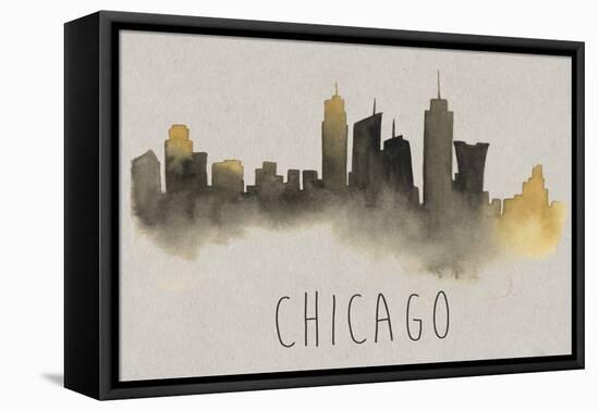 City Silhouettes II-Grace Popp-Framed Stretched Canvas