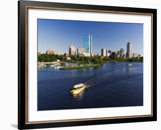 City Skyline Across the Charles River, Boston, Massachusetts, New England, USA-Amanda Hall-Framed Photographic Print