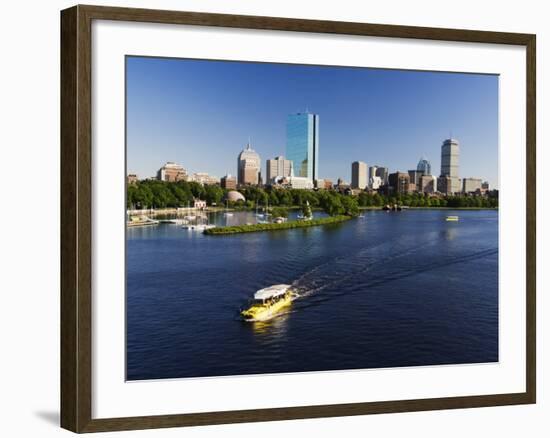 City Skyline Across the Charles River, Boston, Massachusetts, New England, USA-Amanda Hall-Framed Photographic Print