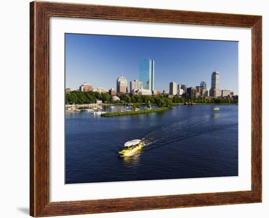 City Skyline Across the Charles River, Boston, Massachusetts, New England, USA-Amanda Hall-Framed Photographic Print