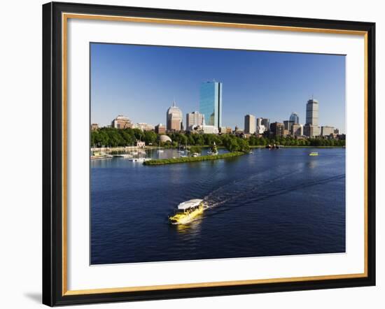 City Skyline Across the Charles River, Boston, Massachusetts, New England, USA-Amanda Hall-Framed Photographic Print