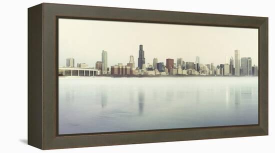 City skyline along Lake Michigan, Chicago, Illinois, USA-Panoramic Images-Framed Premier Image Canvas