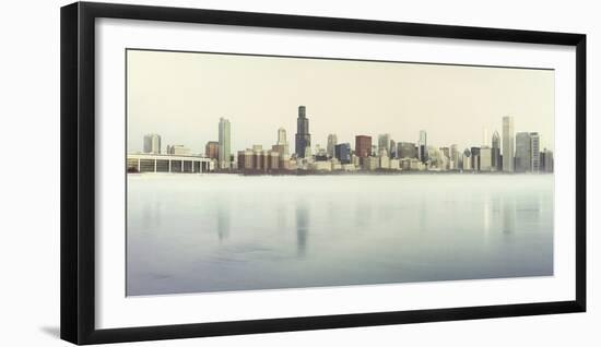 City skyline along Lake Michigan, Chicago, Illinois, USA-Panoramic Images-Framed Photographic Print