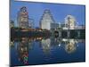 City Skyline Along Town Lake, Austin, Texas, USA-Walter Bibikow-Mounted Photographic Print