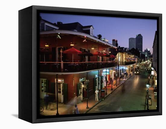 City Skyline and Bourbon Street, New Orleans, Louisiana, United States of America, North America-Gavin Hellier-Framed Premier Image Canvas