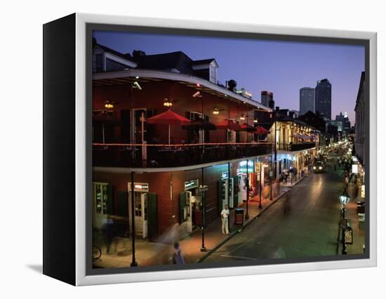 City Skyline and Bourbon Street, New Orleans, Louisiana, United States of America, North America-Gavin Hellier-Framed Premier Image Canvas