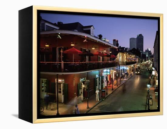 City Skyline and Bourbon Street, New Orleans, Louisiana, United States of America, North America-Gavin Hellier-Framed Premier Image Canvas