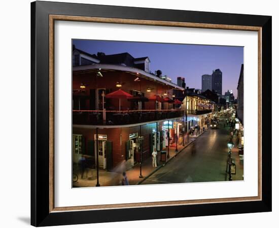 City Skyline and Bourbon Street, New Orleans, Louisiana, United States of America, North America-Gavin Hellier-Framed Photographic Print