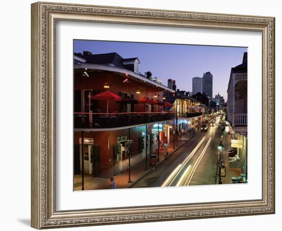 City Skyline and Bourbon Street, New Orleans, Louisiana, United States of America, North America-Gavin Hellier-Framed Photographic Print