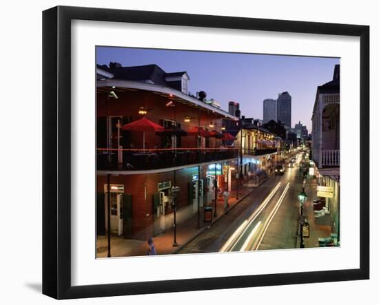 City Skyline and Bourbon Street, New Orleans, Louisiana, United States of America, North America-Gavin Hellier-Framed Photographic Print