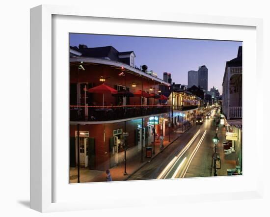 City Skyline and Bourbon Street, New Orleans, Louisiana, United States of America, North America-Gavin Hellier-Framed Photographic Print